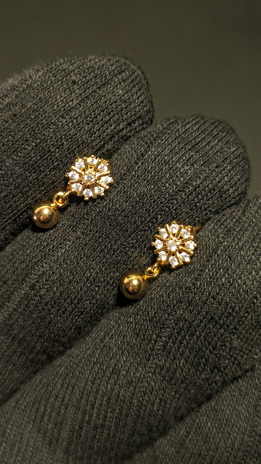 Golden Petals  Earrings