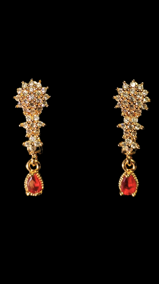 Golden Cone Earrings - Ruby Red
mockup