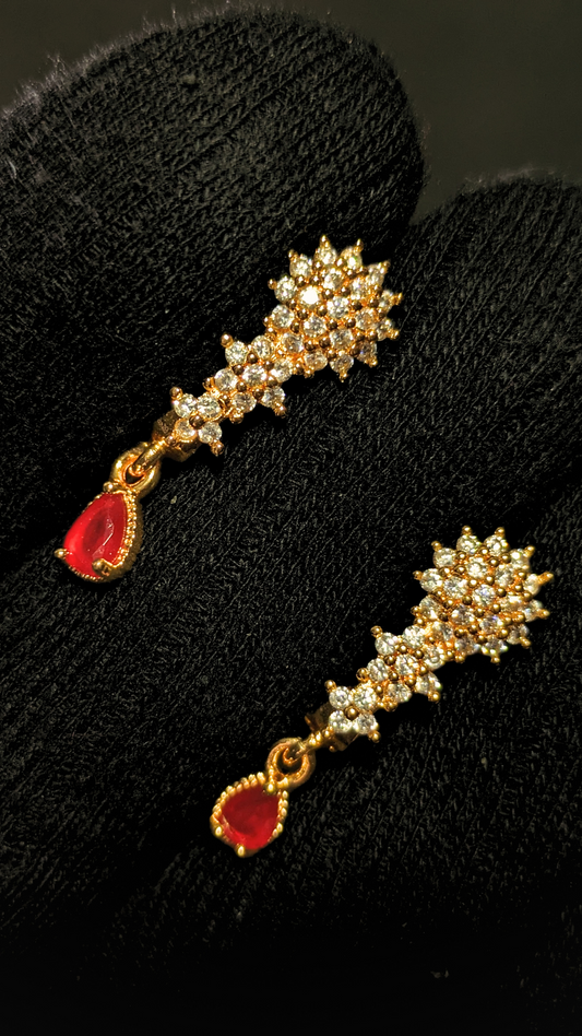 Golden Cone Earrings - Ruby Red
handshoot 