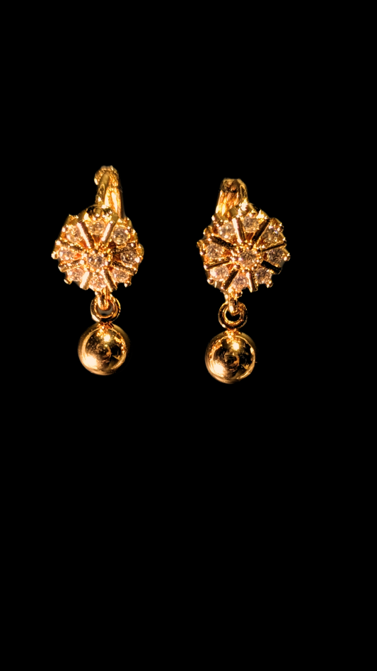 Golden Petals  Earrings